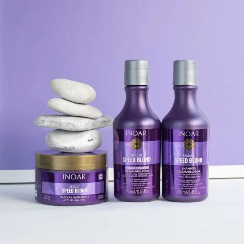 INOAR Absolut Speed Blond set pentru par blond 2x250 ml