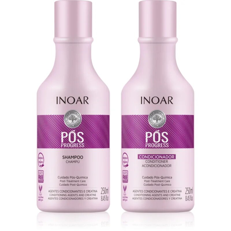 Pos Progress set pentru păr după îndreptarea cu cheratină și nano-plastie 2x250 ml