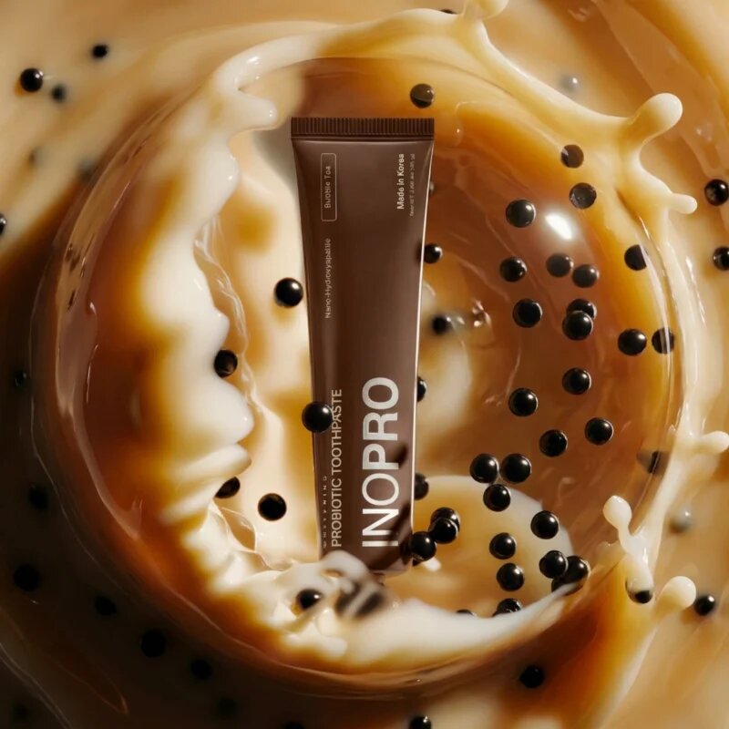 InoPro Probiotic Toothpaste pasta de dinti pentru albire aroma Bubble Tea 75 g