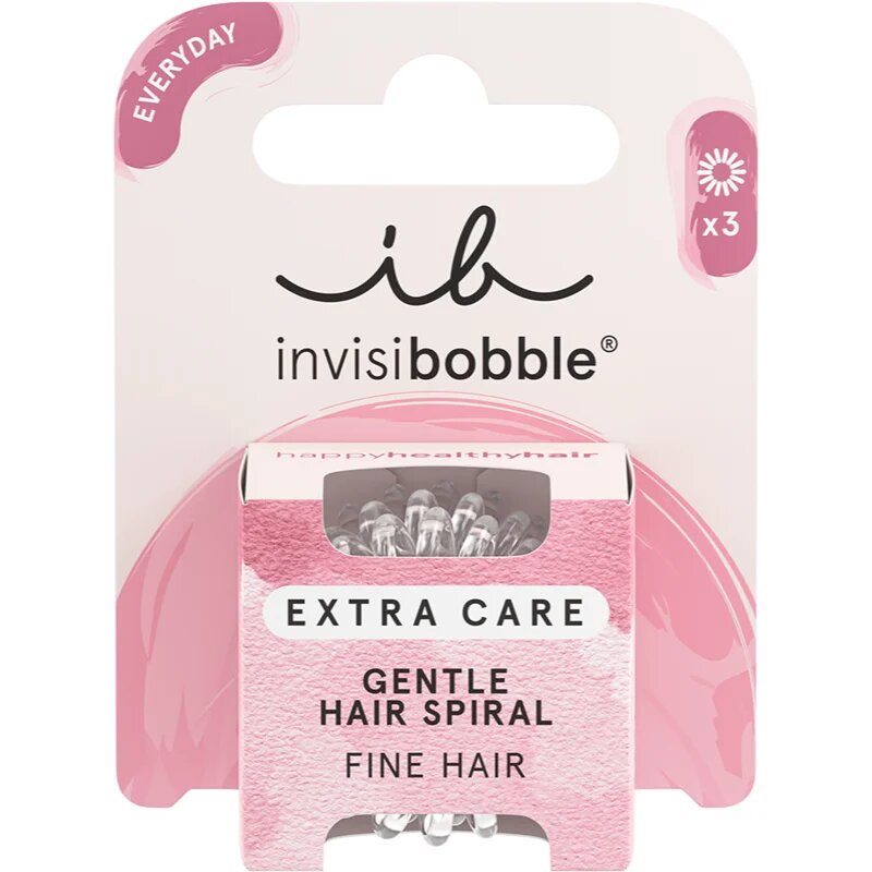 invisibobble Extra Care Crystal Clear Elastice pentru par 3 buc