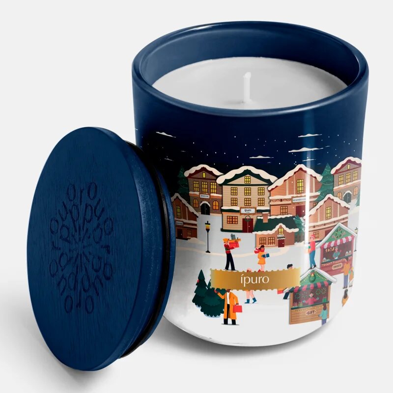 ipuro Christmas Town Festive Rush lumânare parfumată cu capac 270 g