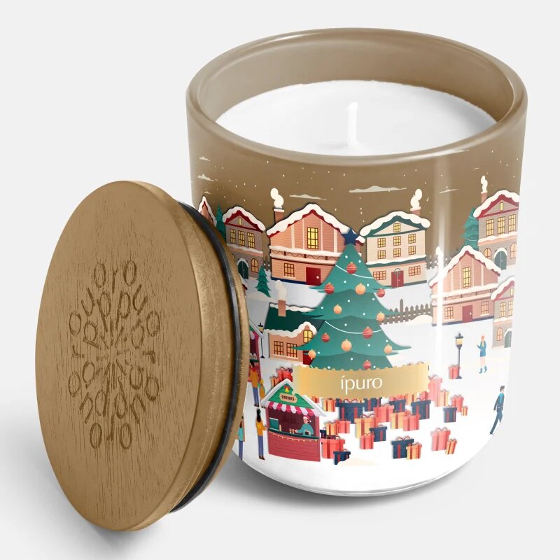 ipuro Christmas Town Glamour Night lumânare parfumată cu capac 270 g
