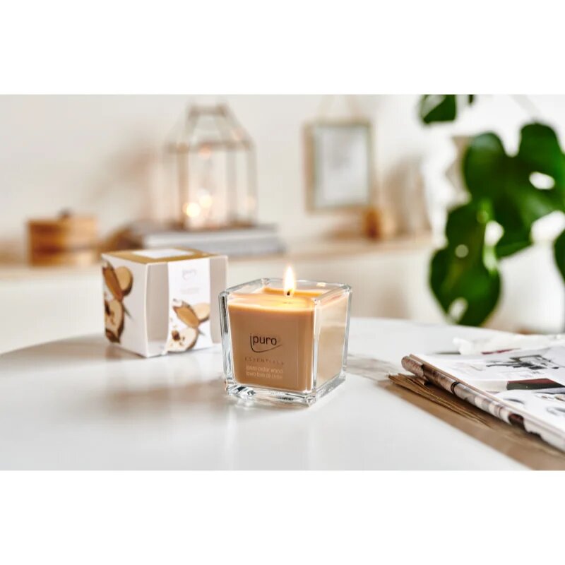 ipuro Essentials Cedar Wood lumânare parfumată 125 g