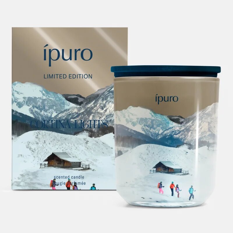 ipuro Mountain Spirit Cortina Lights lumânare parfumată cu capac 270 g