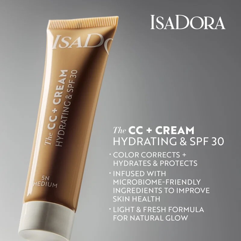 IsaDora CC + Cream crema CC hidratanta SPF 30 culoare 9N Deep 30 ml