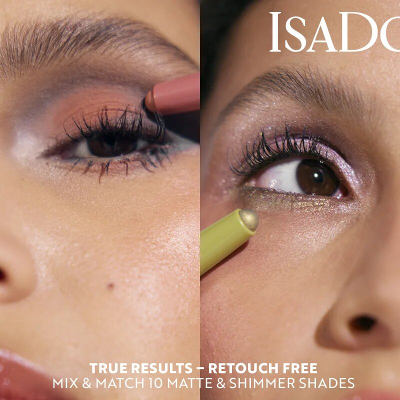 IsaDora The Eyeshadow Stick Matte creion de ochi lunga durata cu efect matifiant culoare 60 Bare Beige 1.2 g