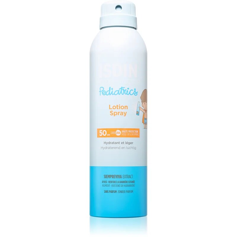 ISDIN Pediatrics Lotion Spray cremă pentru plaja Spray pentru copii SPF 50 250 ml