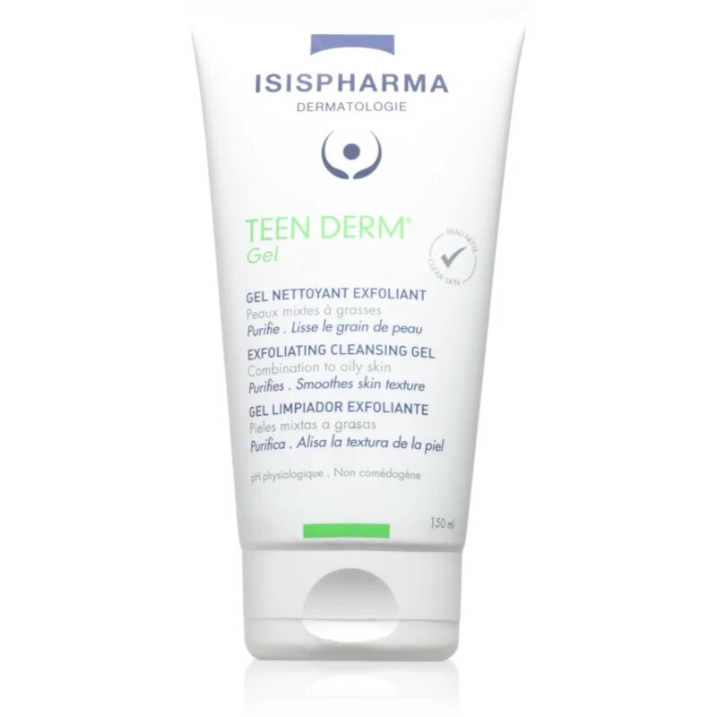 ISISPHARMA Teen Derm Gel gel exfoliant de curatare pentru ten gras si problematic 150 ml