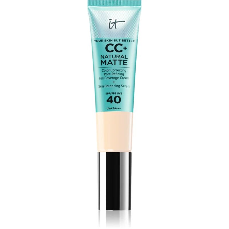 IT Cosmetics Your Skin But Better CC+ Natural Matte crema CC pentru un aspect mat SPF 40 Fair Warm 32 ml