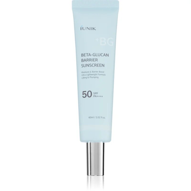 iUnik Beta Glucan Barrier Sunscreen cremă protectoare și regeneratoare SPF 50+ 60 ml