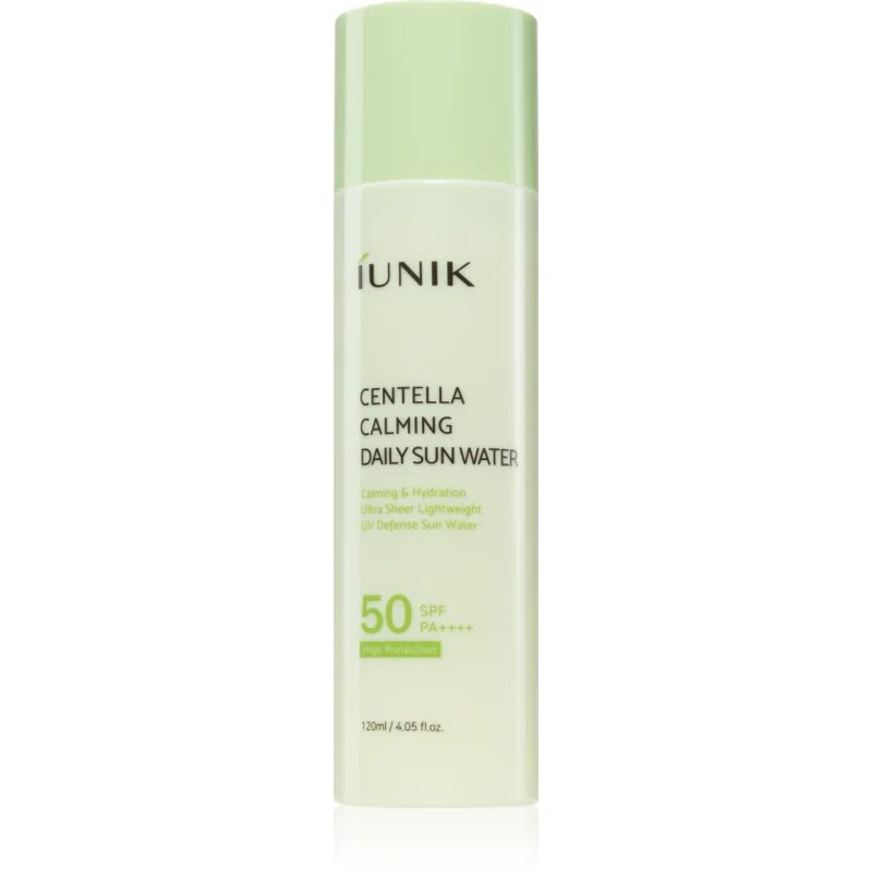 iUnik Centella Calming Daily Sun Water calmant tonic SPF 50+ 120 ml