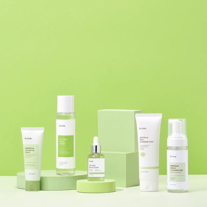 iUnik Tea Tree Relief Serum ser facial calmant pentru piele sensibila predispusa la acnee 50 ml
