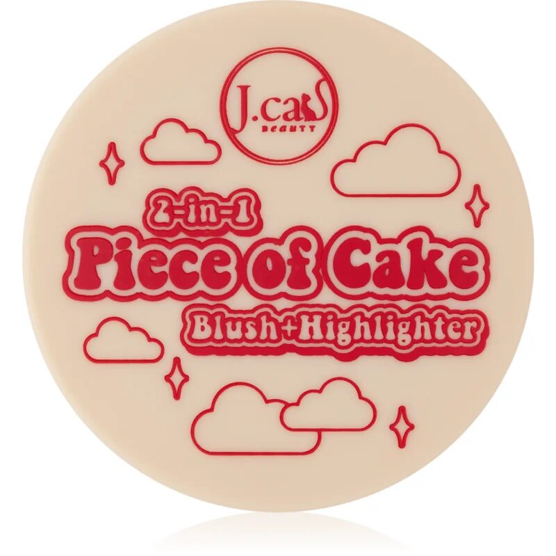 J.Cat Beauty 2 In 1 Piece Of Cake blush pentru iluminare culoare Perfect Pear 12.1 g