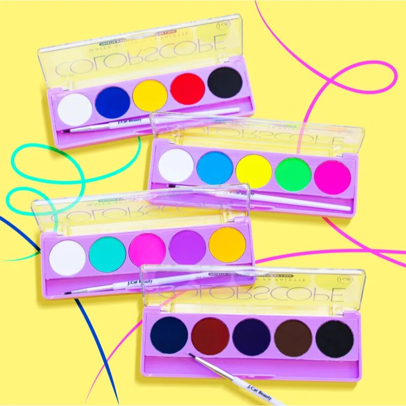 J.Cat Beauty ColorScope paletă de farduri pentru obraji cu pensula culoare 104 Deep 5 g