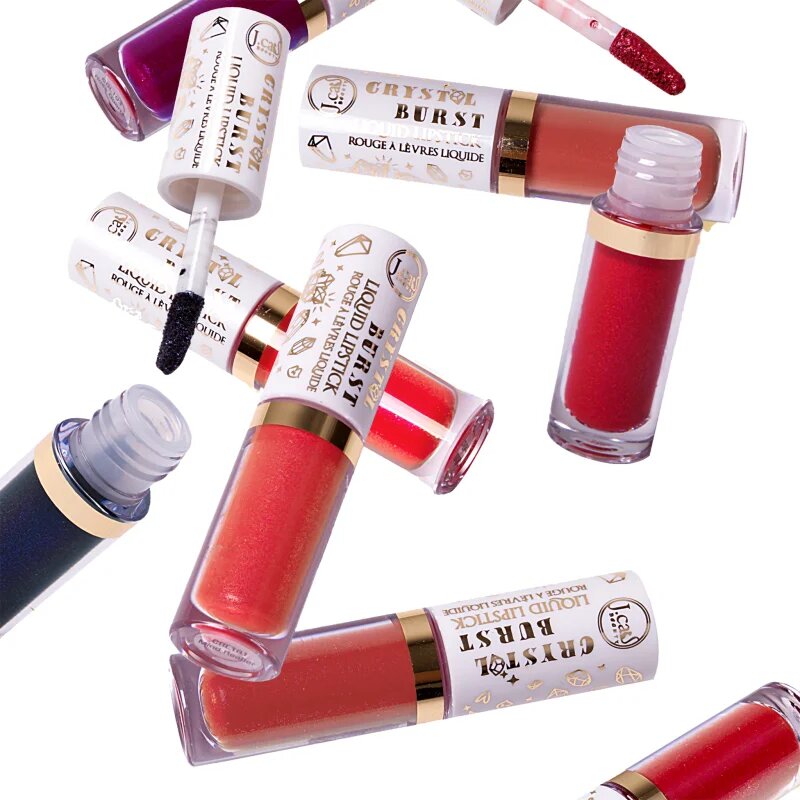 J.Cat Beauty Crystal Burst Ruj de buze lichid de lunga durata culoare 104 Romance In Paris 0.8 g