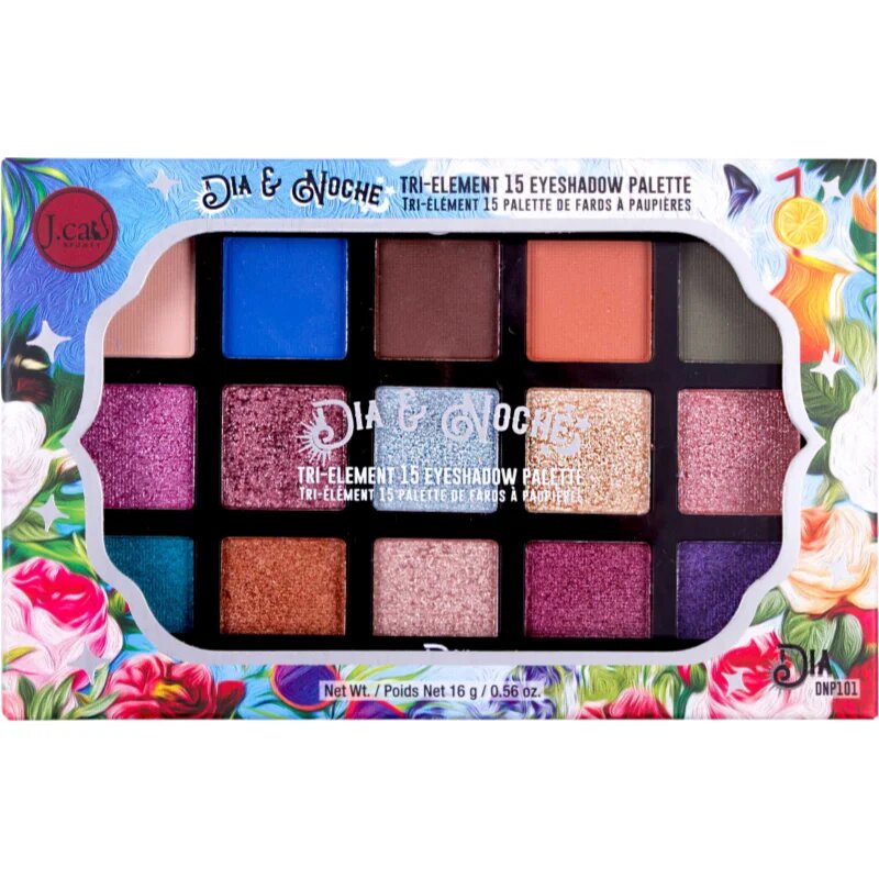 J.Cat Beauty Dia & Noche paletă cu farduri de ochi culoare 101 Dia 16 g