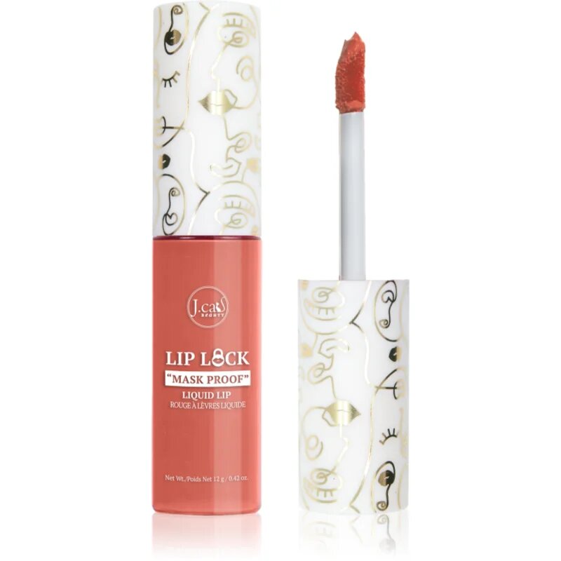 J.Cat Beauty Lip Lock Ruj de buze lichid de lunga durata cu efect matifiant culoare 105 Essential 10 g