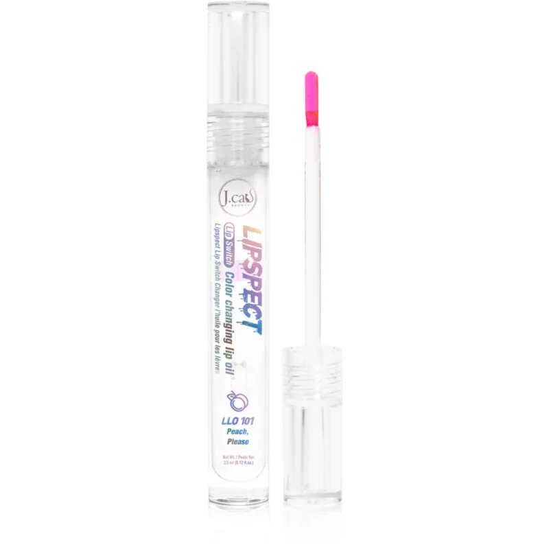 J.Cat Beauty Lipspect ulei pentru buze care își schimbă culoarea culoare 101 Peach Please 3 ml