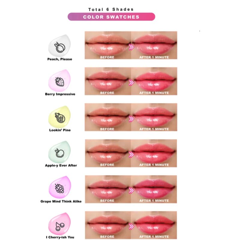 J.Cat Beauty Lipspect ulei pentru buze care își schimbă culoarea culoare 101 Peach Please 3 ml