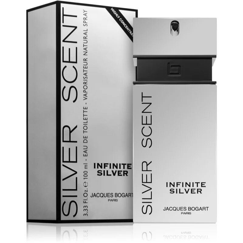 Jacques Bogart Silver Scent Infinite Silver Eau de Toilette pentru bărbați 100 ml