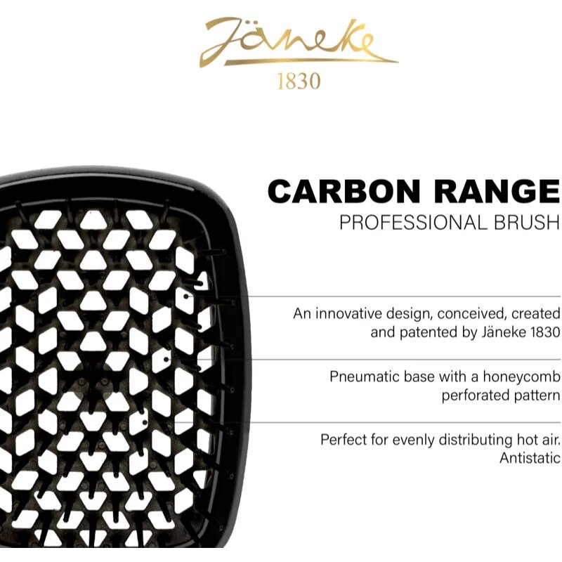 Janeke Carbon Fibre Pneumatic Brush perie de par 22 cm 1 buc