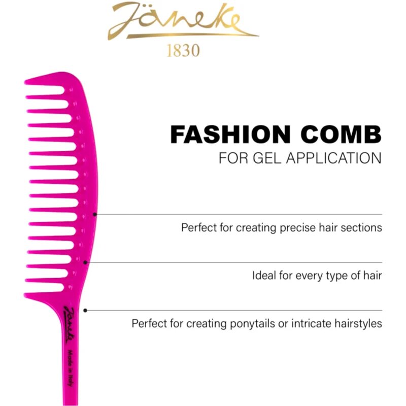 Janeke Fashion Comb For Gel Application pieptene pentru aplicarea produselor cu textură de gel 1 buc