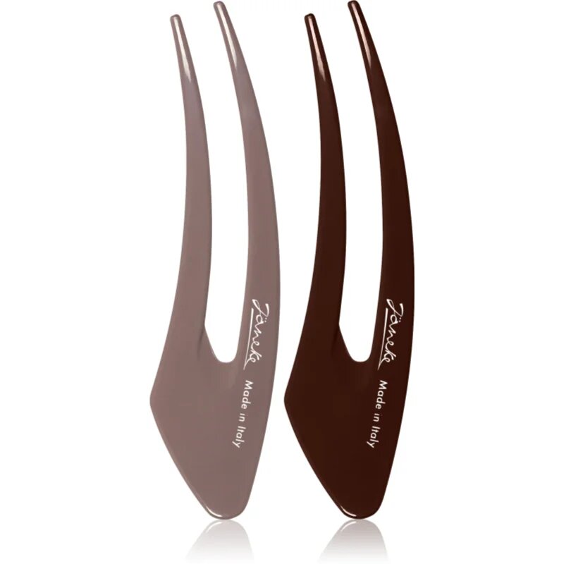 Janeke Hair Clip agrafe de par Brown 2x13 cm