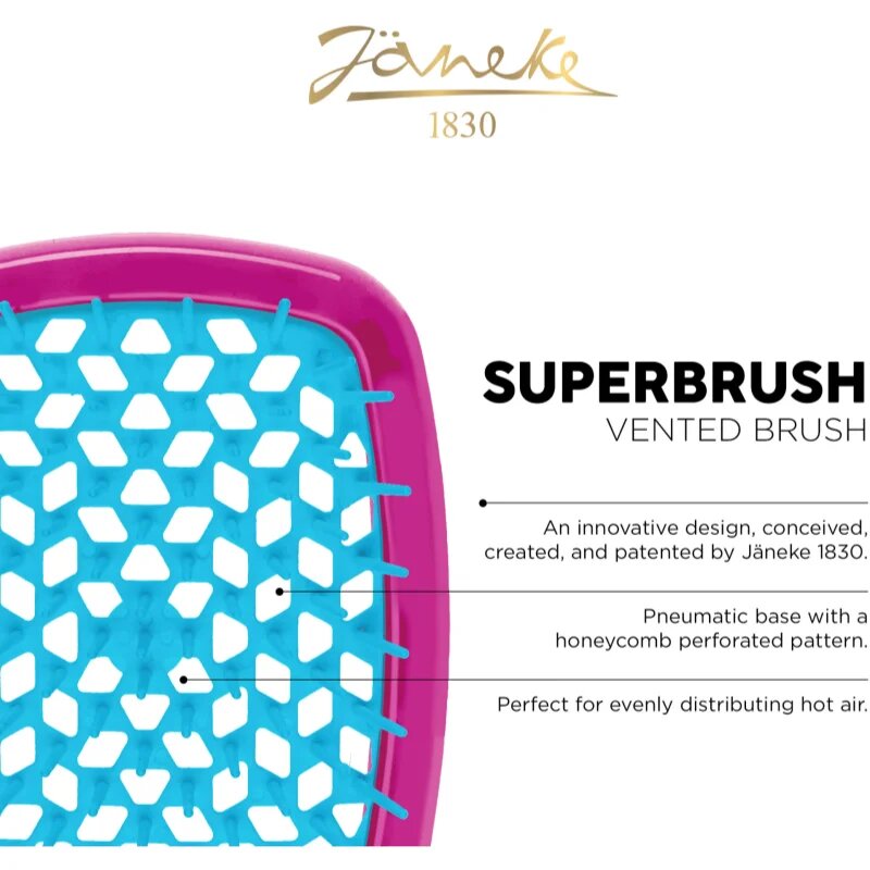 Janeke Superbrush perie par tip paleta pentru păr 1 buc