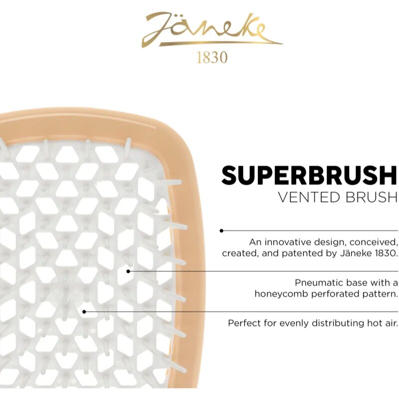 Janeke Superbrush perie par tip paleta pentru păr 1 buc