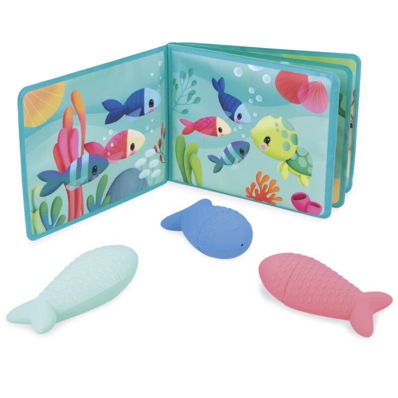 Janod Bath Book Party under the sea carte cu imagini pentru cadă 10m+ 1 buc