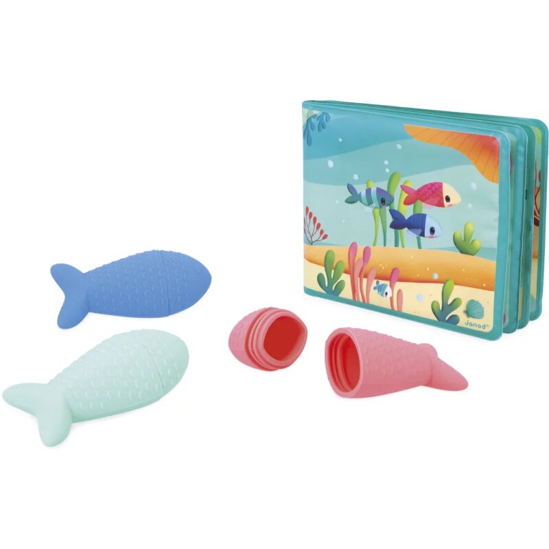 Janod Bath Book Party under the sea carte cu imagini pentru cadă 10m+ 1 buc