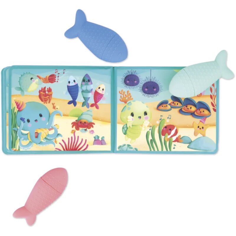 Janod Bath Book Party under the sea carte cu imagini pentru cadă 10m+ 1 buc