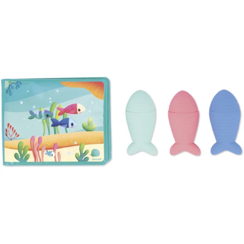 Janod Bath Book Party under the sea carte cu imagini pentru cadă 10m+ 1 buc