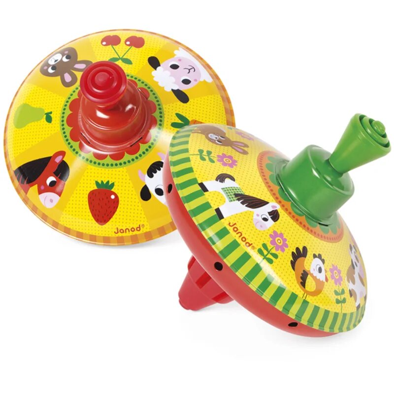 Janod Farm Spinning Top jucărie muzicală 2y+ 1 buc