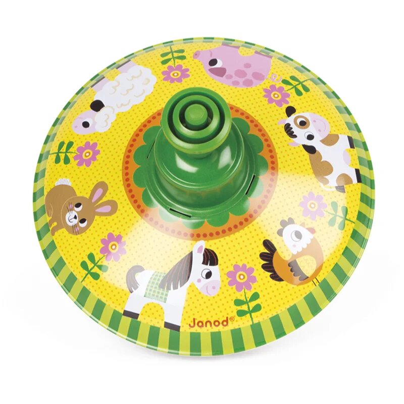 Janod Farm Spinning Top jucărie muzicală 2y+ 1 buc