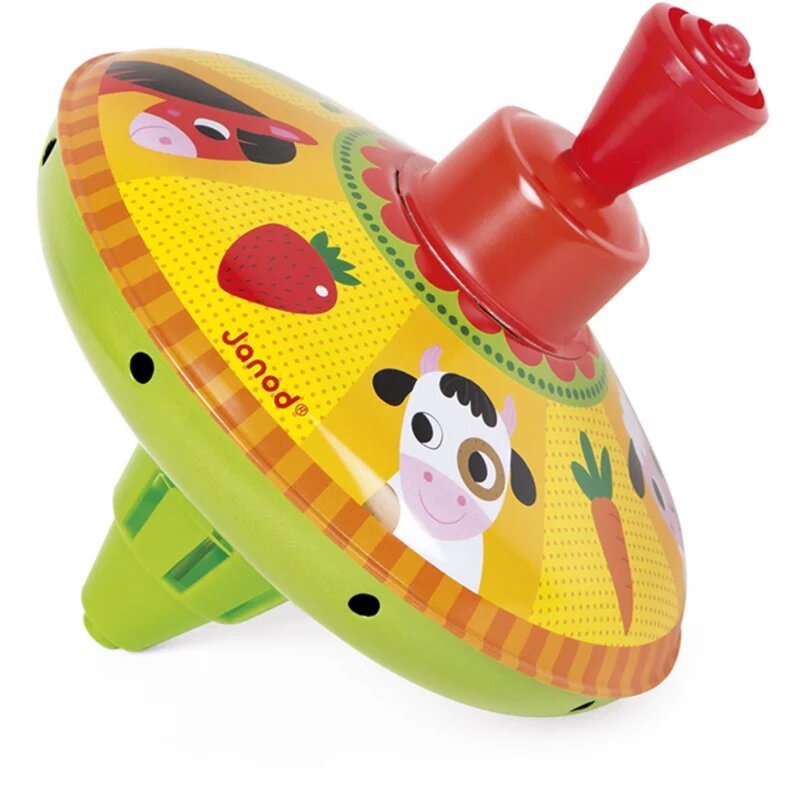 Janod Farm Spinning Top jucărie muzicală 2y+ 1 buc