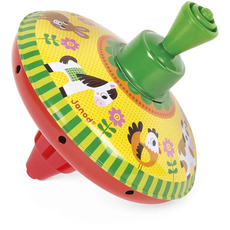 Janod Farm Spinning Top jucărie muzicală 2y+ 1 buc