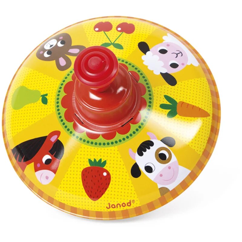 Janod Farm Spinning Top jucărie muzicală 2y+ 1 buc