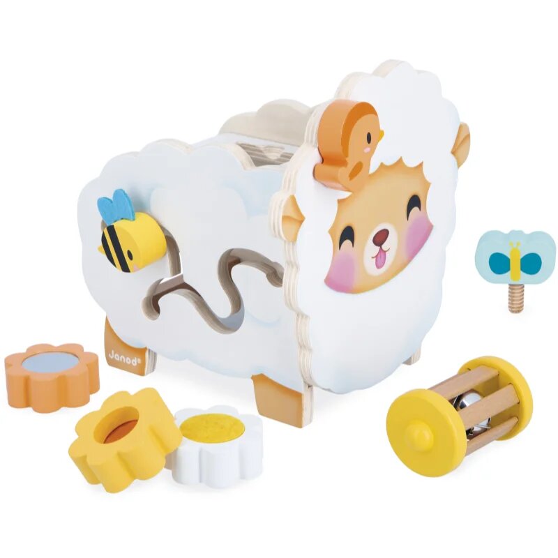Janod Multi-Activity Sheep jucărie cu activități din lemn 12m+ 1 buc