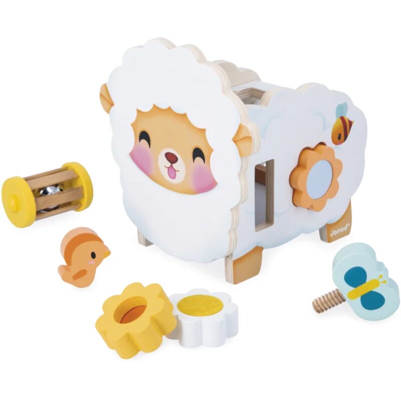 Janod Multi-Activity Sheep jucărie cu activități din lemn 12m+ 1 buc