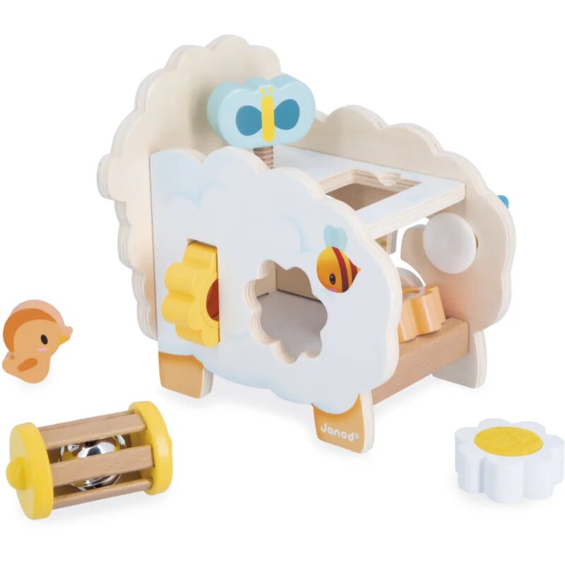 Janod Multi-Activity Sheep jucărie cu activități din lemn 12m+ 1 buc
