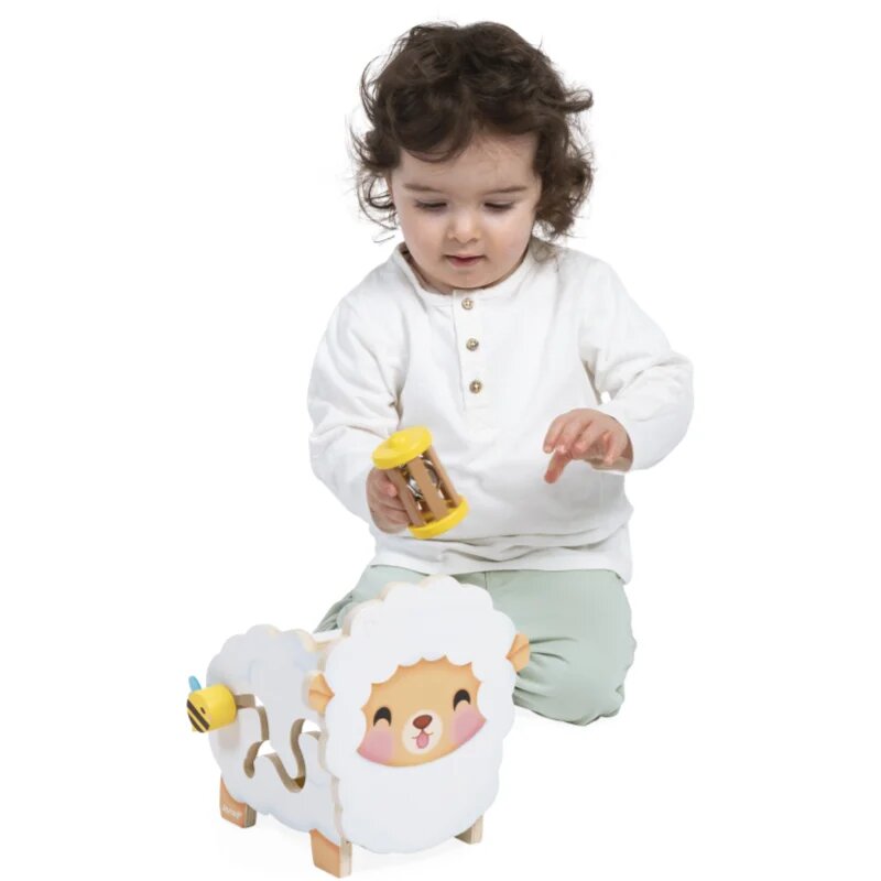 Janod Multi-Activity Sheep jucărie cu activități din lemn 12m+ 1 buc
