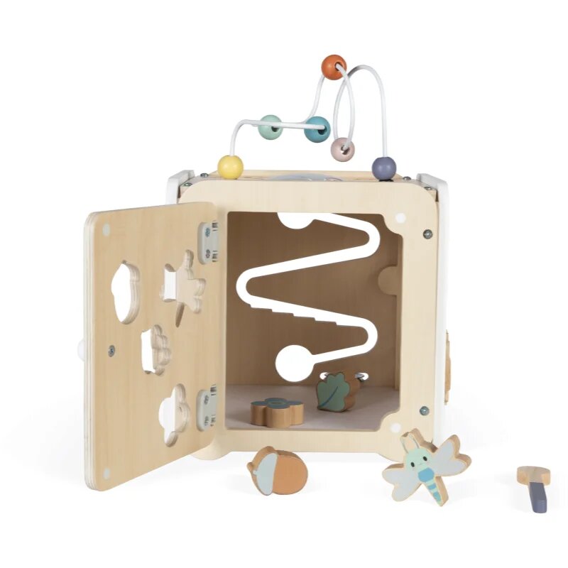 Janod Pure Activity Cube jucărie cu activități 18m+ 1 buc