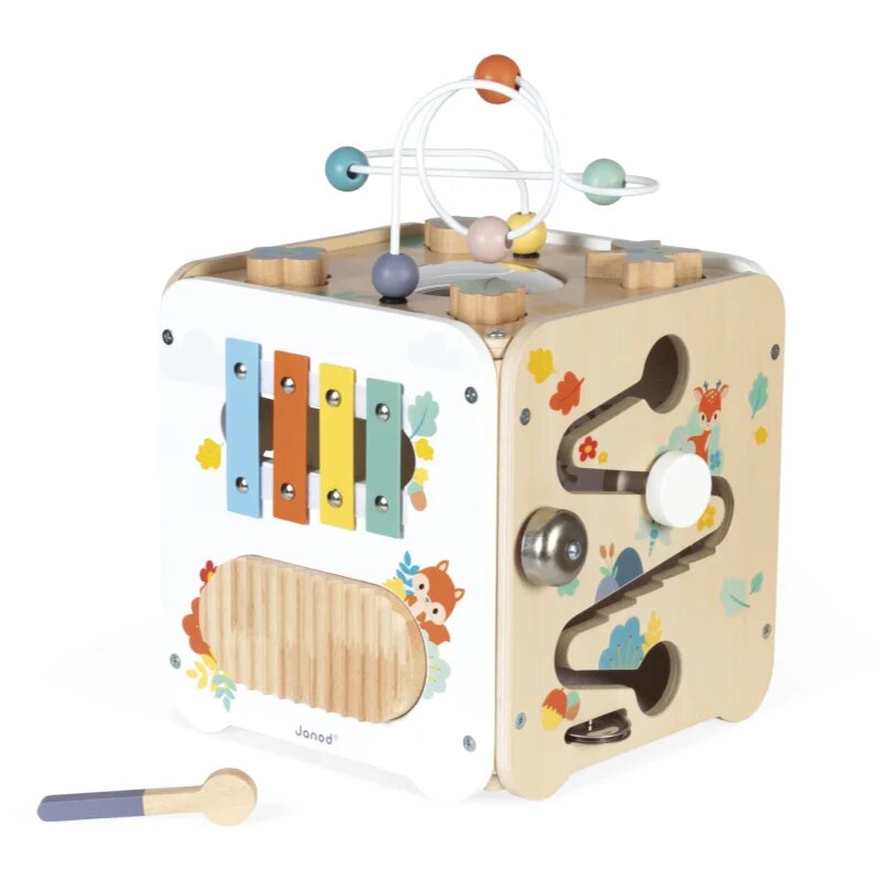Janod Pure Activity Cube jucărie cu activități 18m+ 1 buc