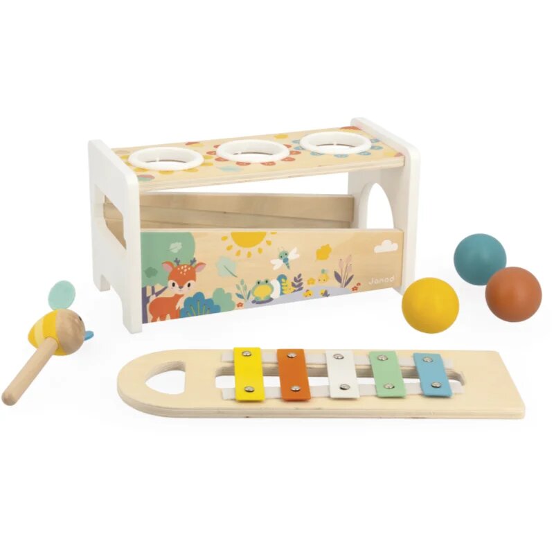 Janod Pure Tap Tap Xylophone joc interactiv de lovit cu ciocanul 12m+ 1 buc