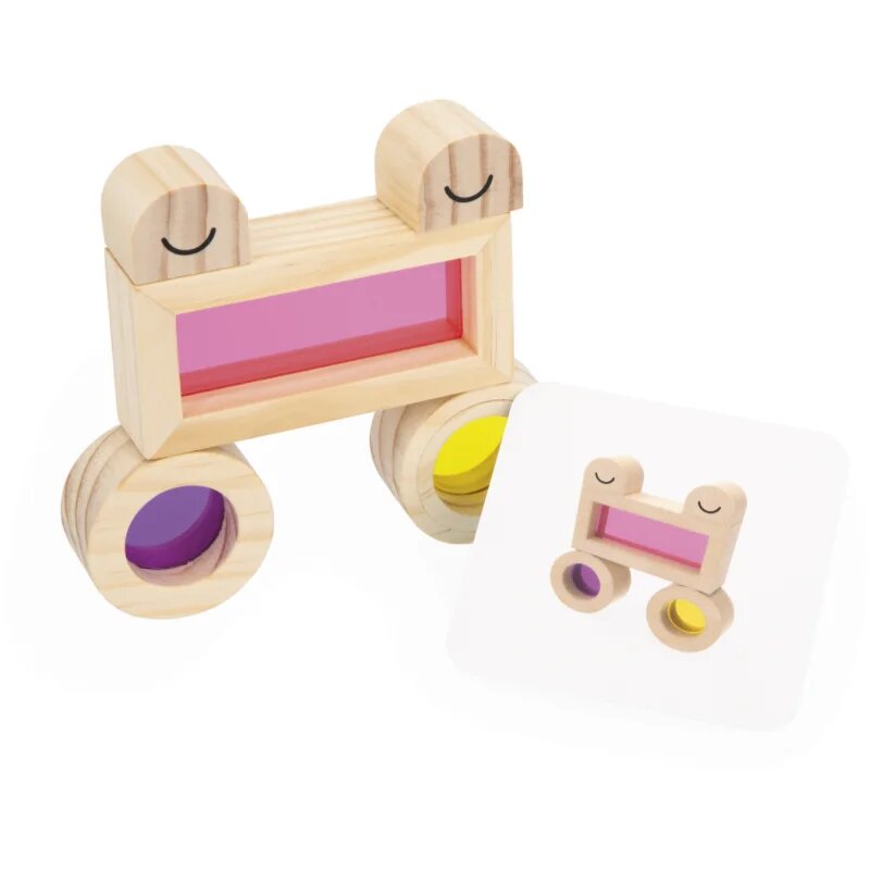 Janod Sensory Game Translucent Blocks jucărie cu activități 12m+ 12 buc