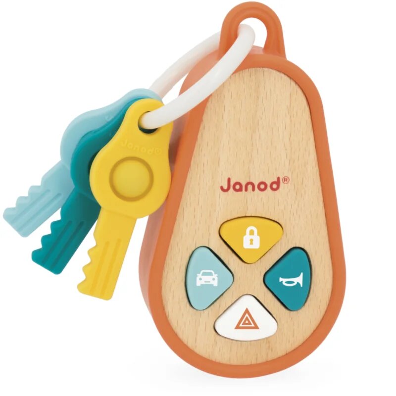 Janod Sounding Keychain jucărie cu activități din lemn 18m+ 1 buc