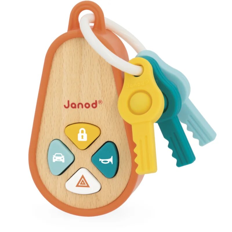 Janod Sounding Keychain jucărie cu activități din lemn 18m+ 1 buc