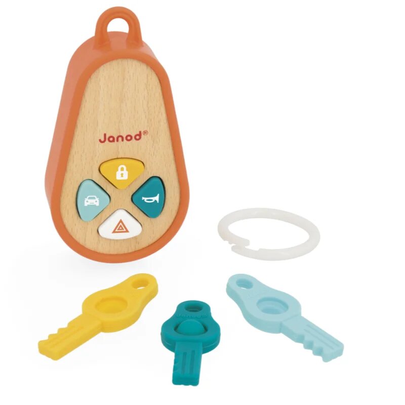 Janod Sounding Keychain jucărie cu activități din lemn 18m+ 1 buc