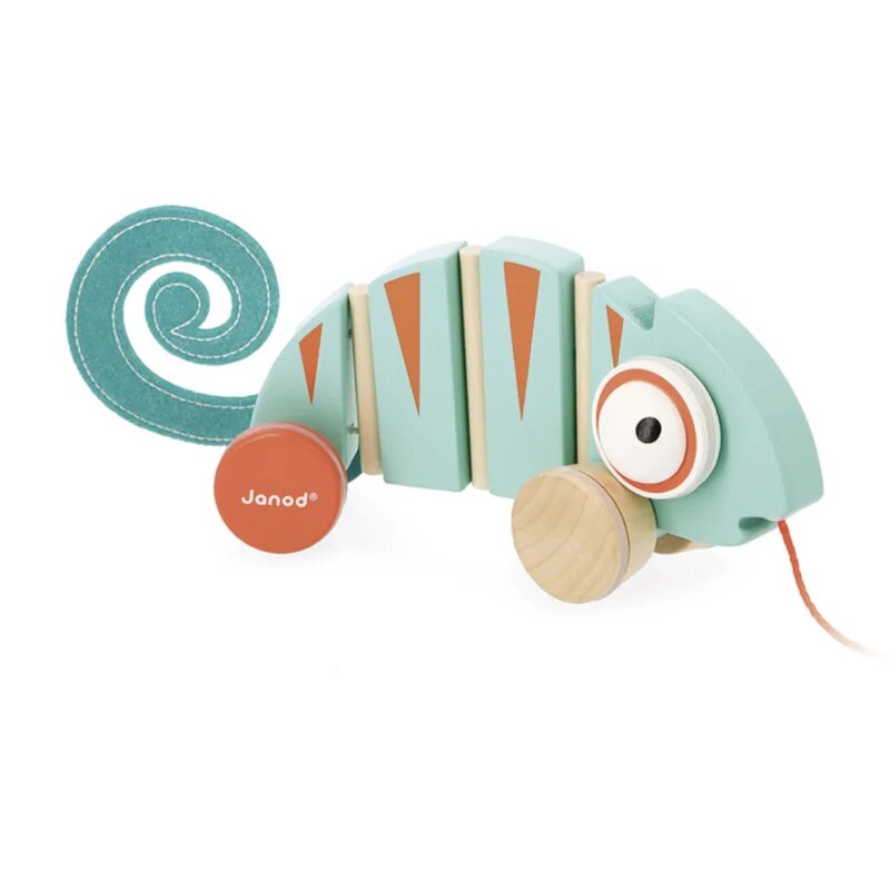 Janod Tropik Pull-Along Chameleon jucărie de tras 12m+ 1 buc